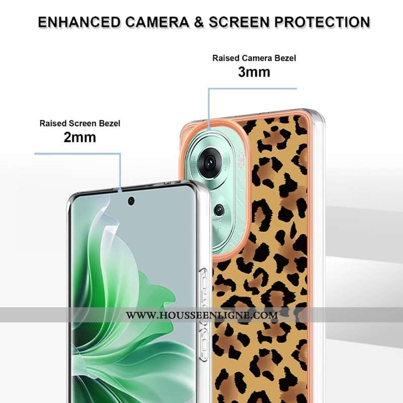 Coque Oppo Reno 11 5G Imprimé Léopard