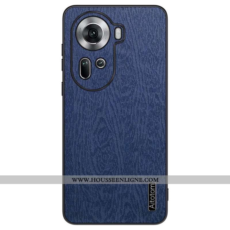 Coque Oppo Reno 11 5G Simili Cuir Effet Bois