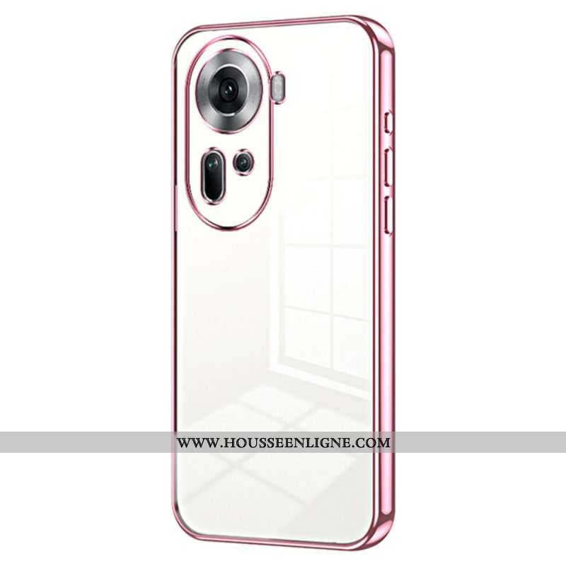 Coque Oppo Reno 11 5G Transparente Rebords Métallisés