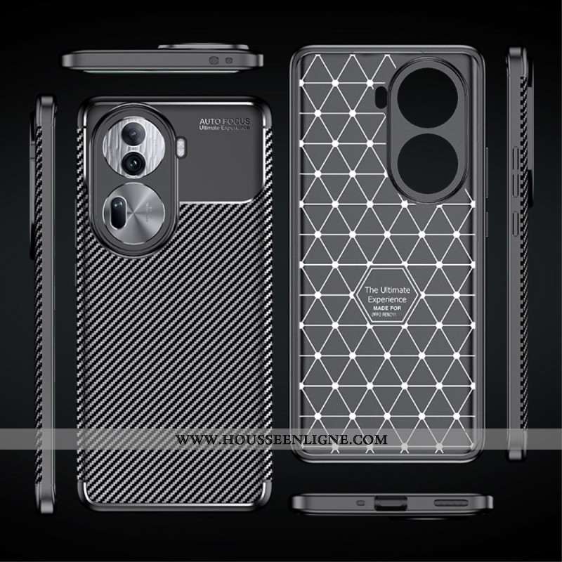 Coque Oppo Reno 11 Pro 5G Texture Fibre Carbone