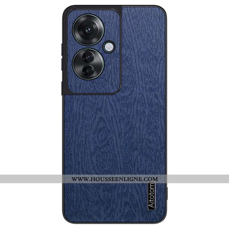 Coque Oppo Reno 11F 5G Simili Cuir Effet Bois