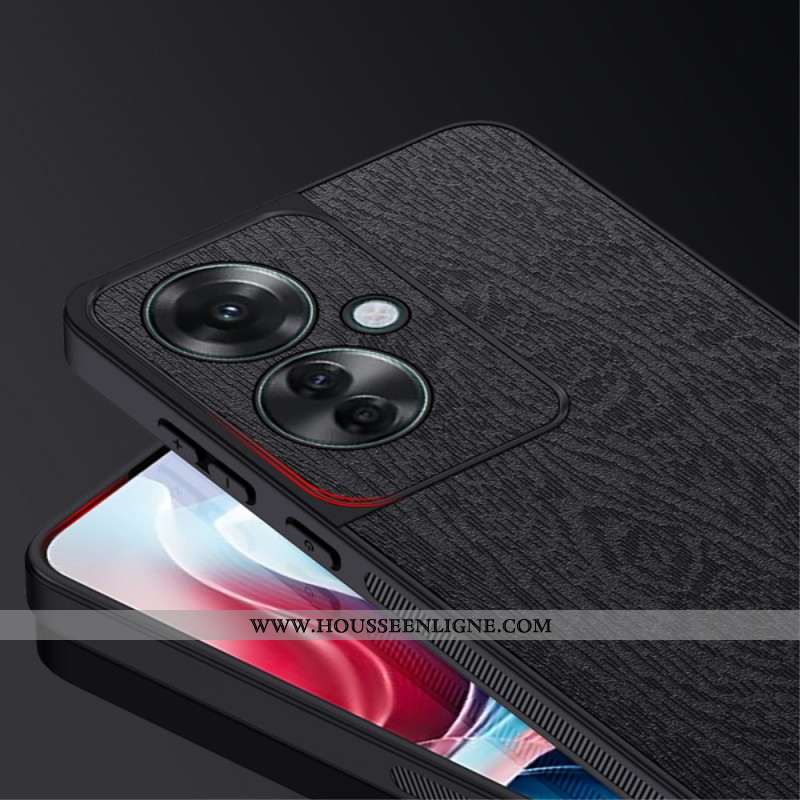 Coque Oppo Reno 11F 5G Simili Cuir Effet Bois