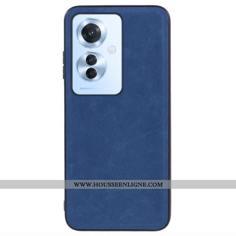 Coque Oppo Reno 11F 5G Texture Cuir Rétro