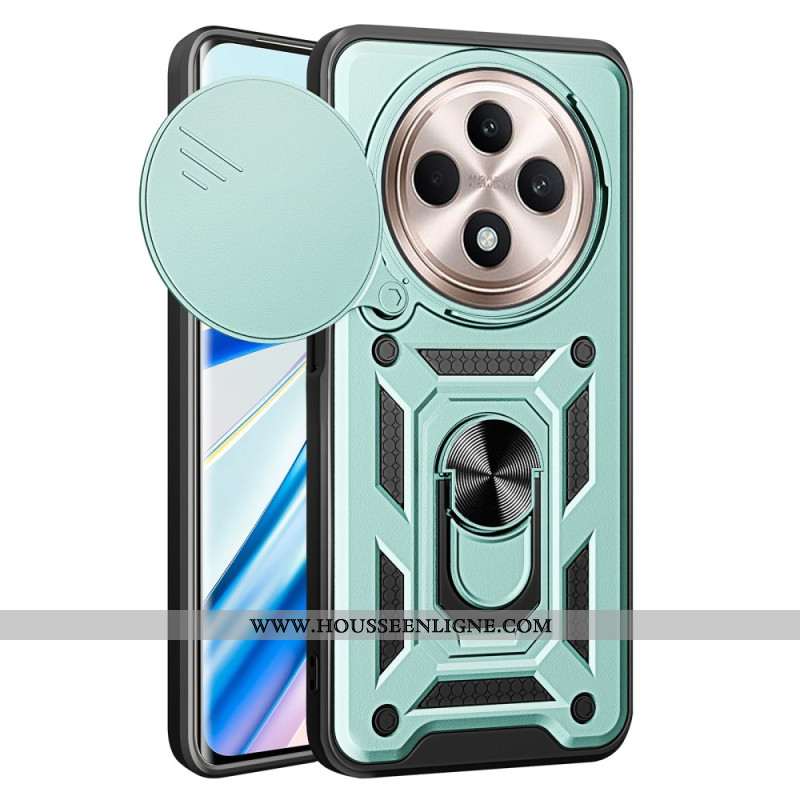 Coque Oppo Reno 12 F 5G Anneau-Support et Protection Camera Coulissante