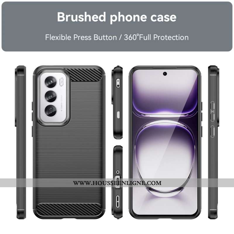 Coque Oppo Reno 12 Pro 5G Texture Fibre de Carbone