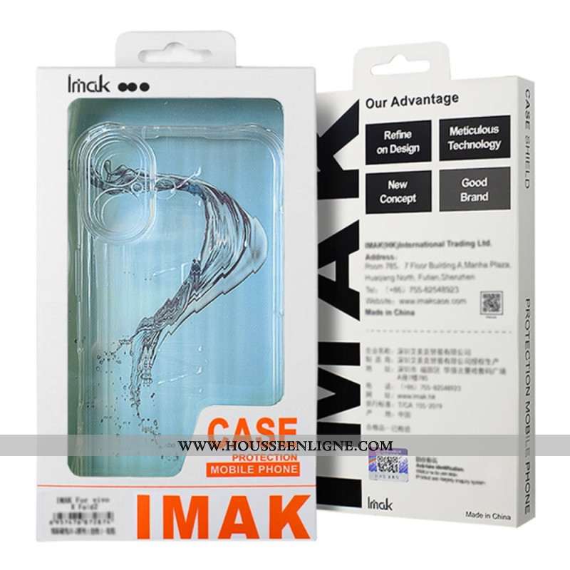 Coque Oppo Reno 12F 5G Transparente Texture Ondulée avec Airbag IMAK