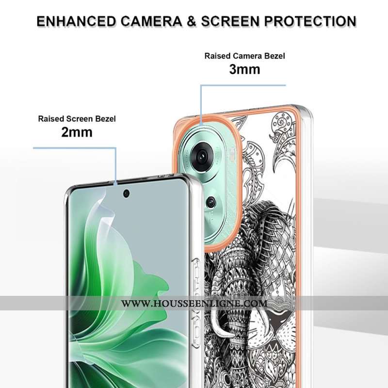 Coque Oppo Reno11 5G Éléphant Totem