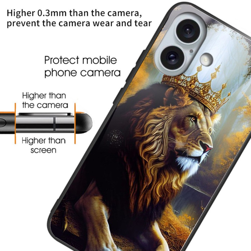 Coque Phone 16 Plus Verre Trempé Roi Lion