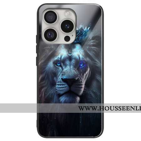 Coque Phone 16 Pro Max Verre Trempé Lion Bleu