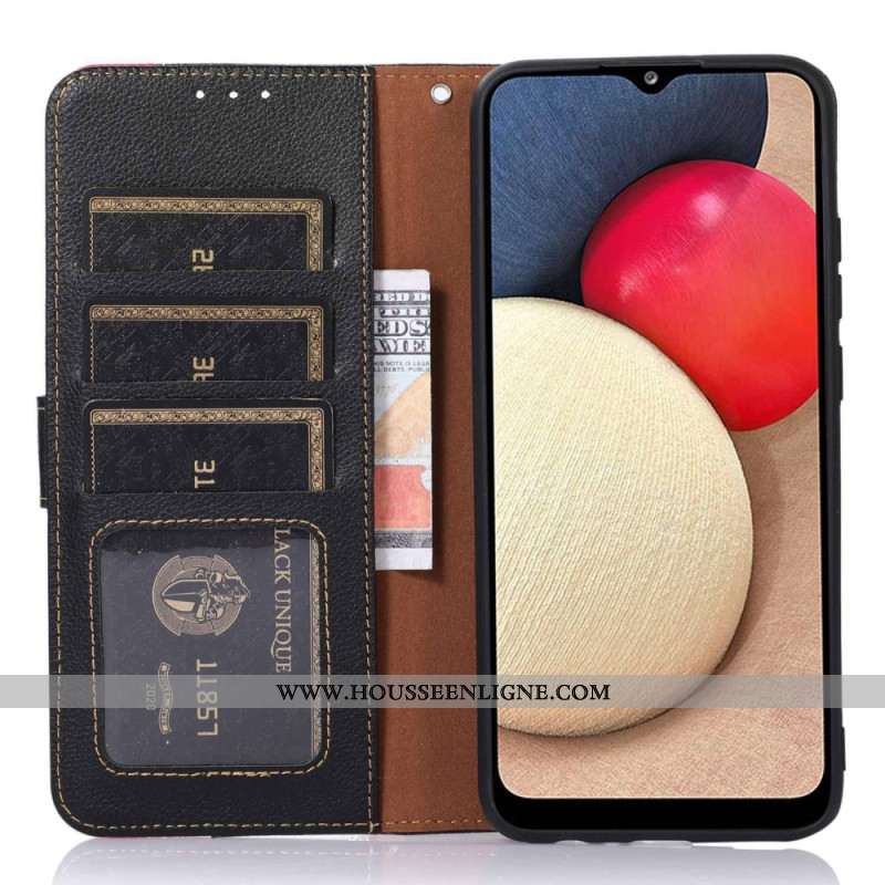 Coque Portefeuille RFID pour Xiaomi 14T Pro Bicolore Portefeuille RFID