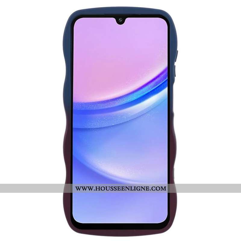 Coque Samsung Galaxy A15 5G / A14 Silicone Ondulée Bicolore