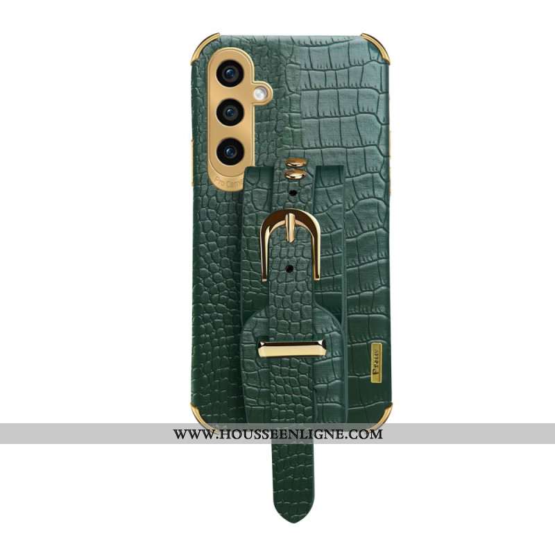 Coque Samsung Galaxy A15 5G / A15 Style Crocodile avec Bracelet-Support