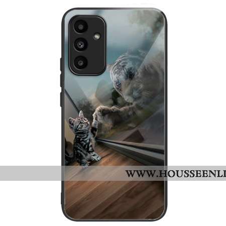 Coque Samsung Galaxy A15 5G / A15 Verre Trempé Chat Miroir