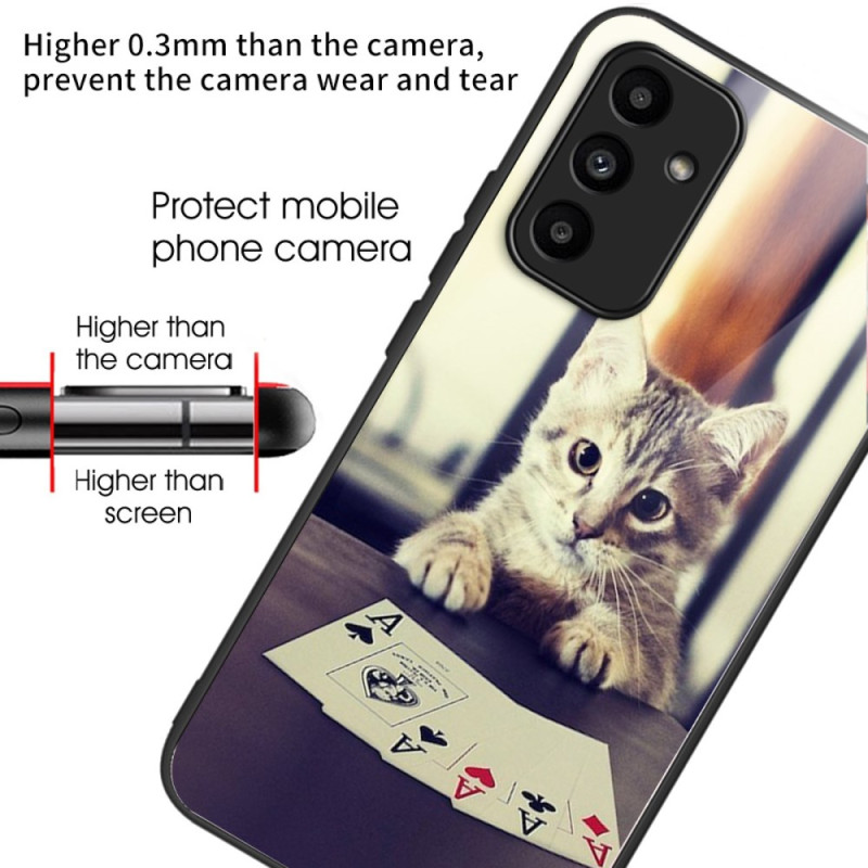 Coque Samsung Galaxy A15 5G / A15 Verre Trempé Chat Poker