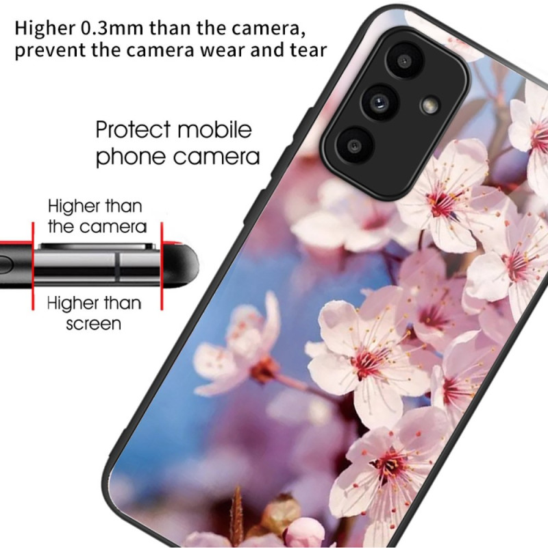 Coque Samsung Galaxy A15 5G / A15 Verre Trempé Fleurs de Pêcher