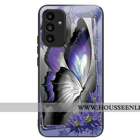 Coque Samsung Galaxy A15 5G / A15 Verre Trempé Papillon Violet