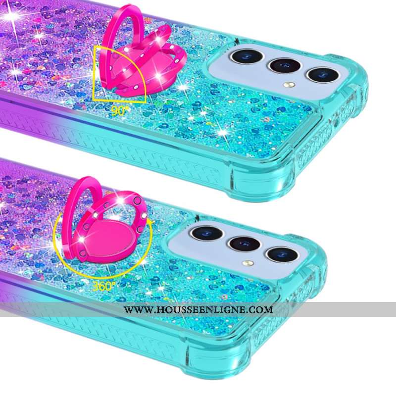 Coque Samsung Galaxy A15 5G Anneau-Support Dégradé Paillettes