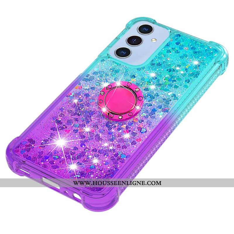 Coque Samsung Galaxy A15 5G Anneau-Support Dégradé Paillettes