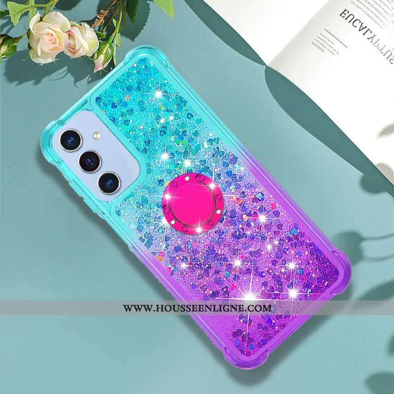 Coque Samsung Galaxy A15 5G Anneau-Support Dégradé Paillettes