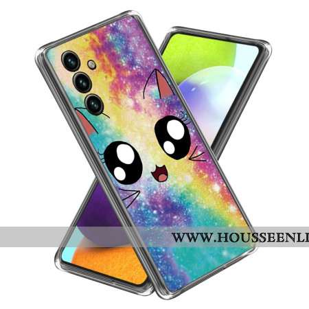 Coque Samsung Galaxy A15 5G Chat Arc-en-Ciel