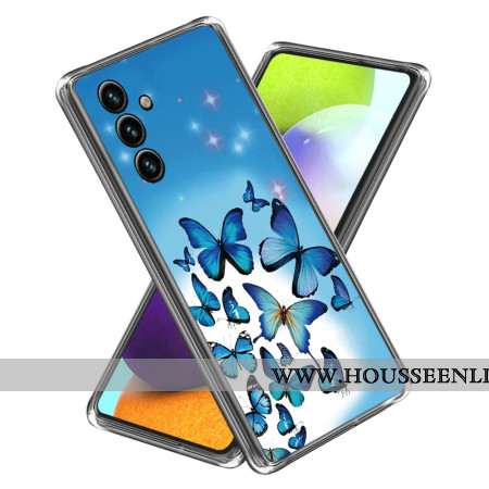 Coque Samsung Galaxy A15 5G Petits Papillons Bleus