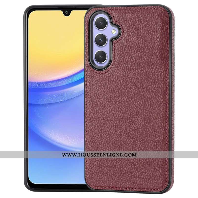 Coque Samsung Galaxy A15 5G Simili Cuir Litchi