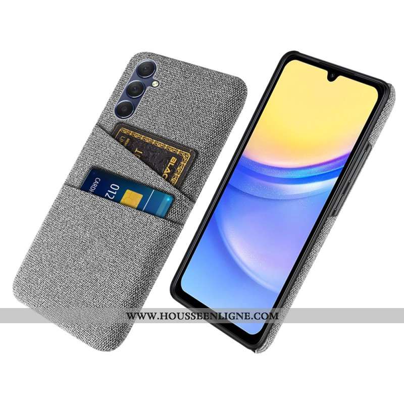 Coque Samsung Galaxy A15 5G Tissu Porte-Cartes