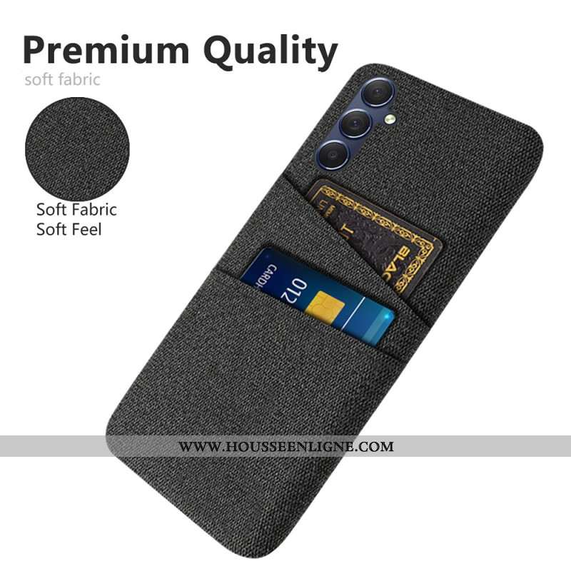 Coque Samsung Galaxy A15 5G Tissu Porte-Cartes