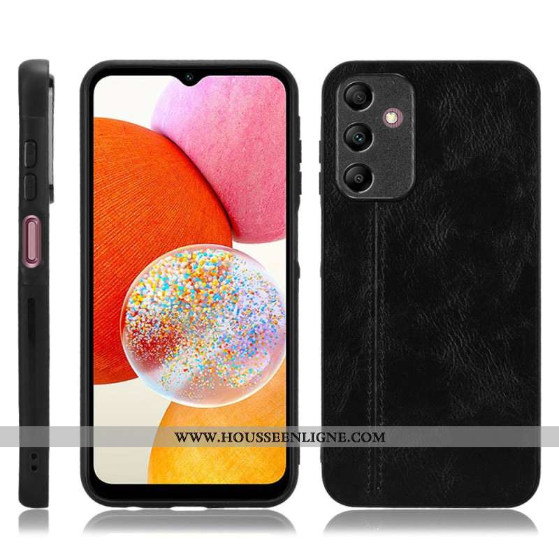 Coque Samsung Galaxy A15 Effet Cuir Coutures