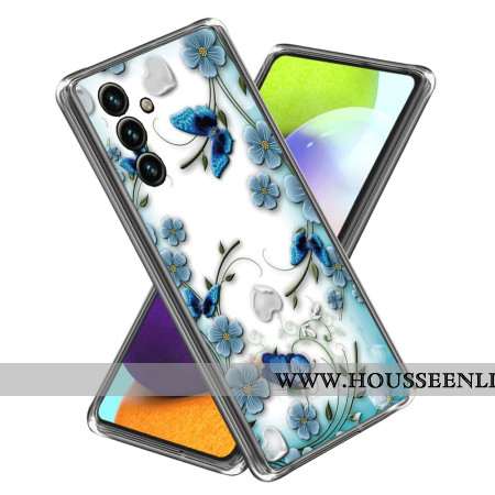 Coque Samsung Galaxy A15 Papillons et Fleurs