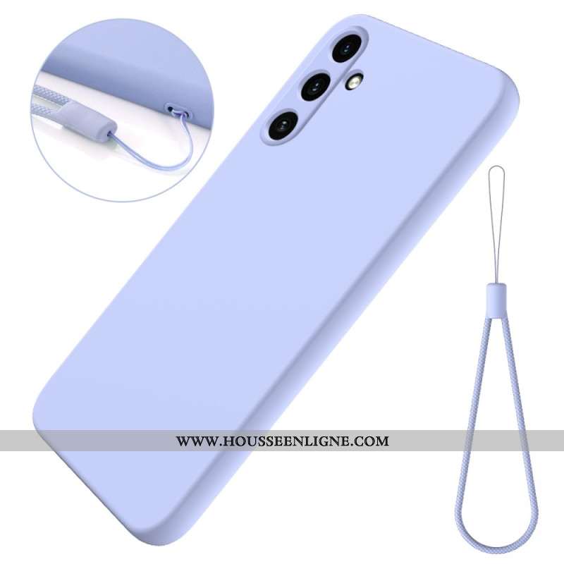 Coque Samsung Galaxy A15 Silicone Liquide à Lanière