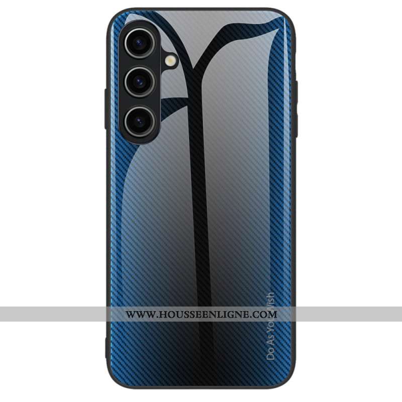 Coque Samsung Galaxy A15 Verre Trempé Fibre Carbone