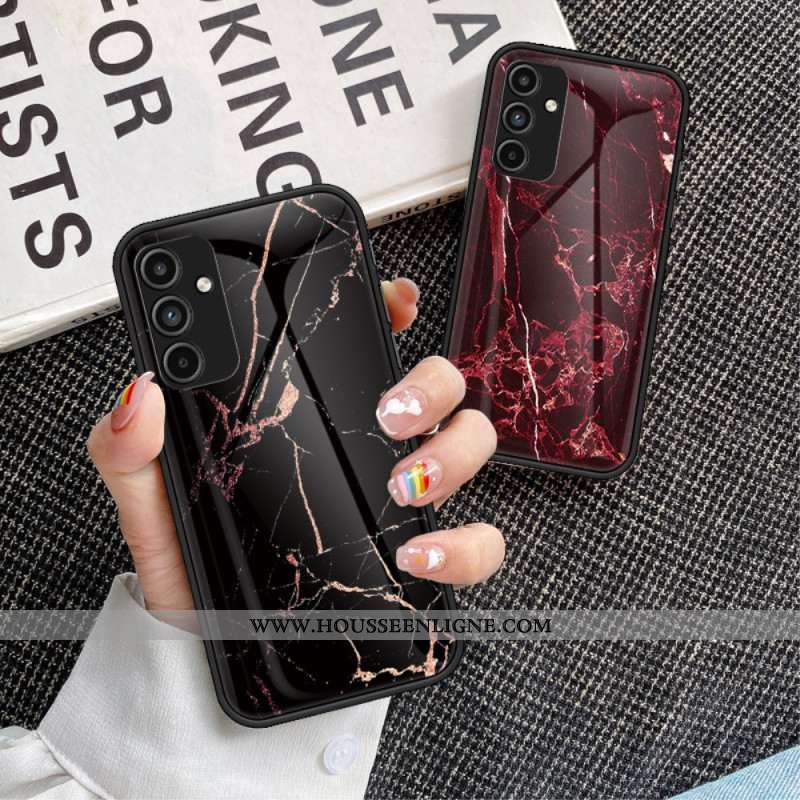 Coque Samsung Galaxy A15 Verre Trempé Style Marbre