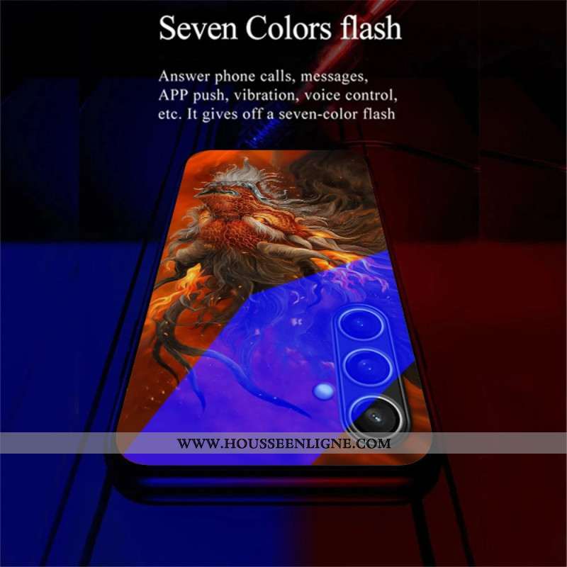 Coque Samsung Galaxy A16 4G / 5G Call Flash Series Dragon de Feu Rouge