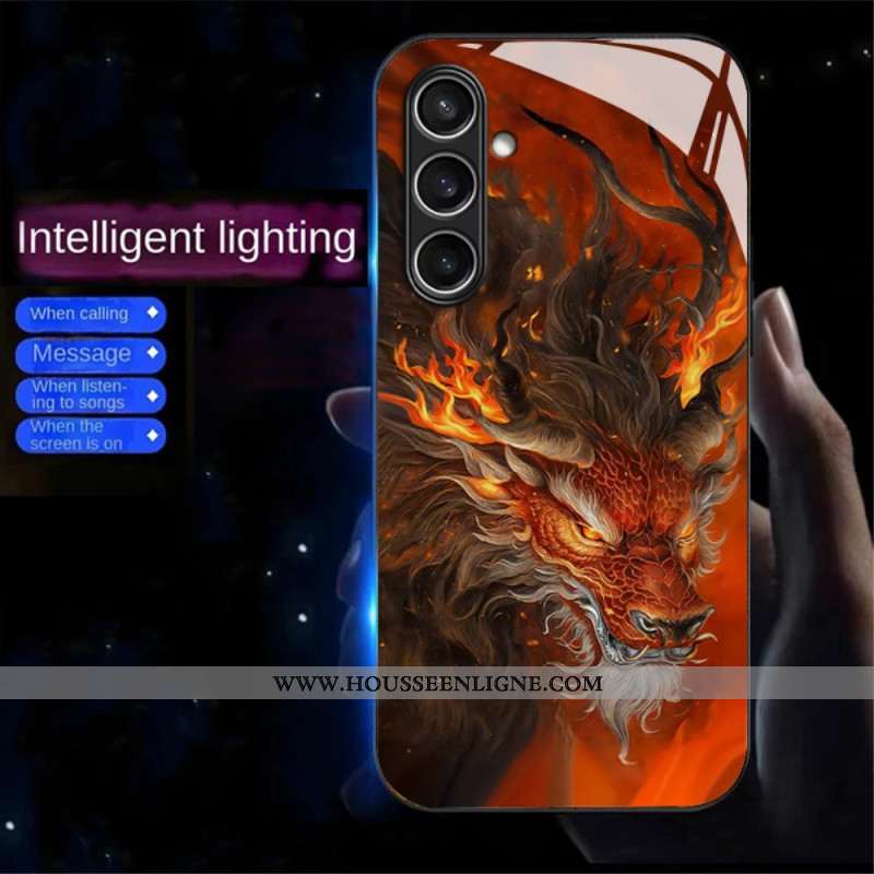 Coque Samsung Galaxy A16 4G / 5G Call Flash Series Dragon de Feu Rouge