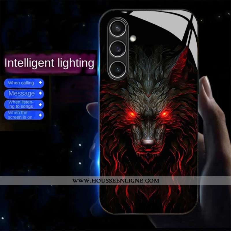 Coque Samsung Galaxy A16 4G / 5G Call Flash Series Loup aux Yeux Rouges