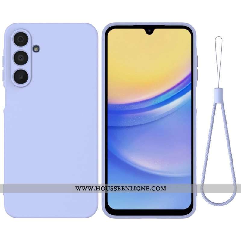 Coque Samsung Galaxy A16 4G / 5G Silicone Liquide à Lanière