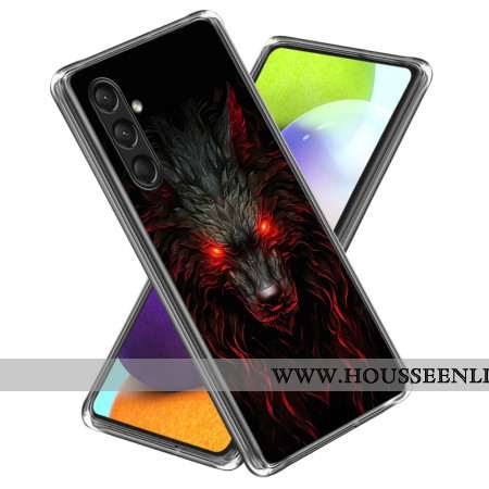 Coque Samsung Galaxy A16 4G / 5G Silicone Loup Rouge