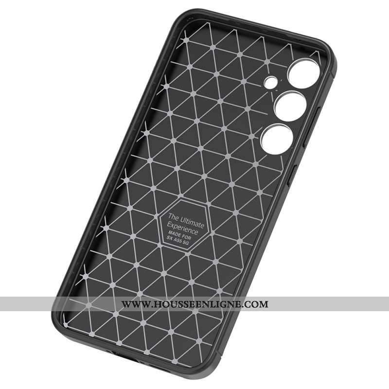 Coque Samsung Galaxy A55 5G Fibre Carbone Flexible