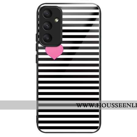 Coque Samsung Galaxy A55 5G Rayures et Cœurs