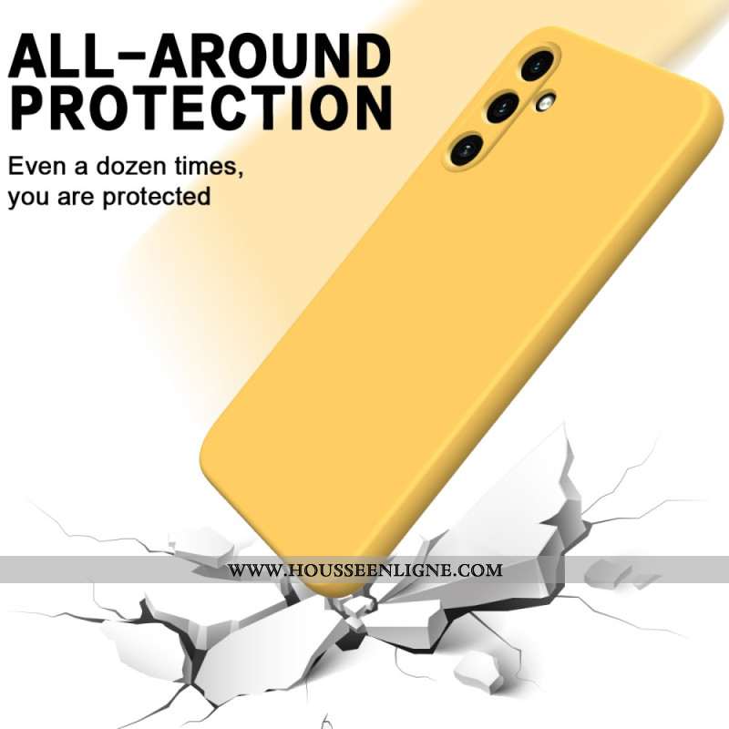 Coque Samsung Galaxy A55 5G Silicone Liquide à Lanière