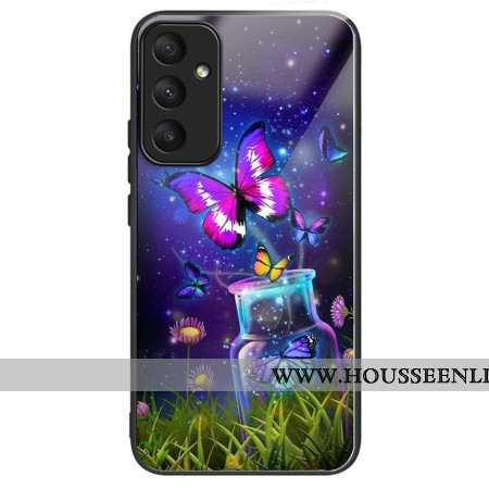 Coque Samsung Galaxy A55 5G Verre Trempé Bouteille et Papillon