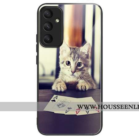 Coque Samsung Galaxy A55 5G Verre Trempé Chat Poker