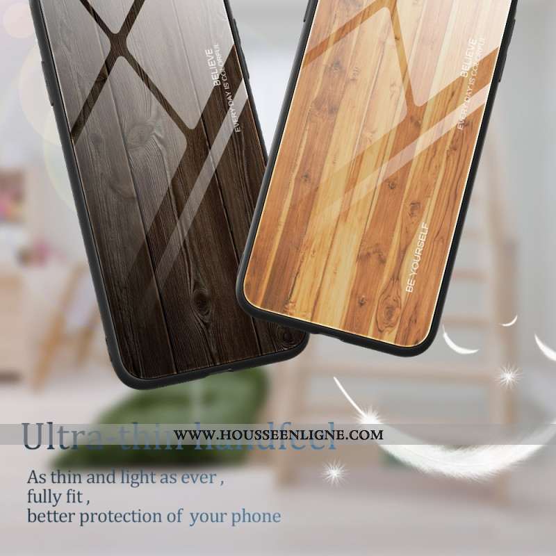 Coque Samsung Galaxy A55 5G Verre Trempé Effet Bois