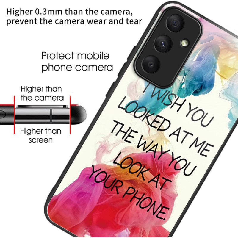 Coque Samsung Galaxy A55 5G Verre Trempé I Wish You Looked At Me