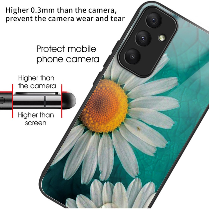 Coque Samsung Galaxy A55 5G Verre Trempé Marguerite