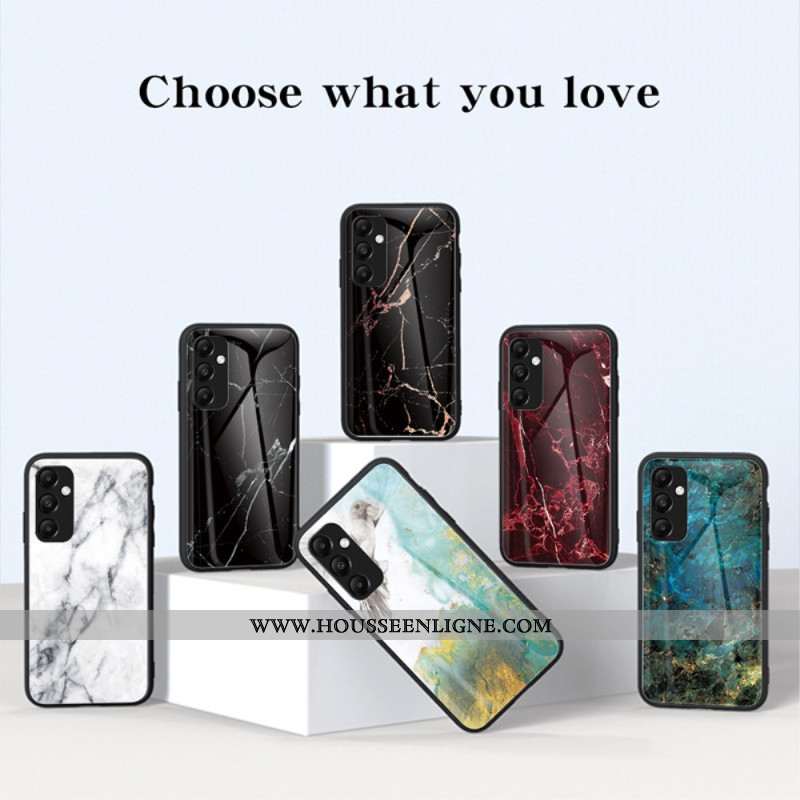 Coque Samsung Galaxy A55 5G Verre Trempé Motif Marbre