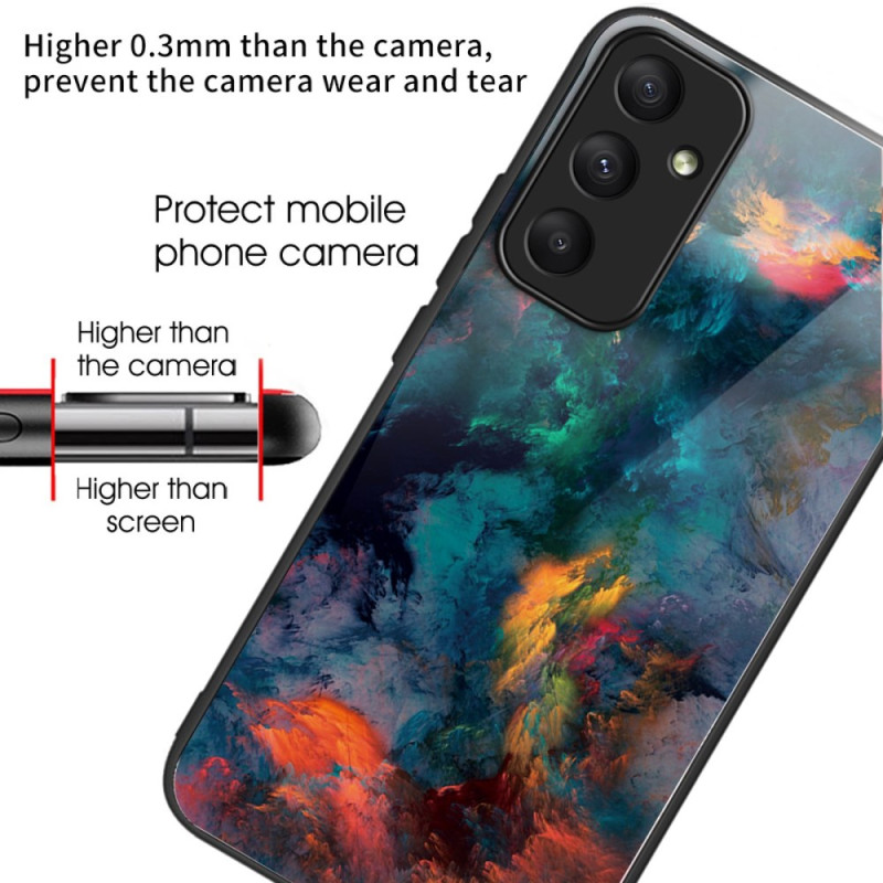 Coque Samsung Galaxy A55 5G Verre Trempé Nuages Colorés