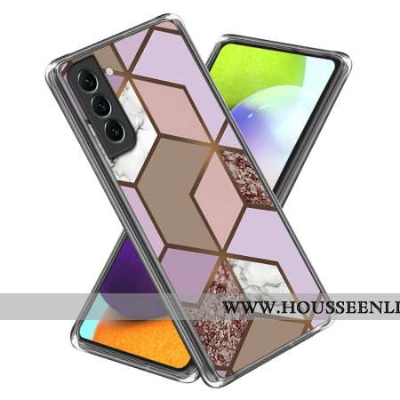 Coque Samsung Galaxy S24 5G Motif Marbre Abstrait Géométrie