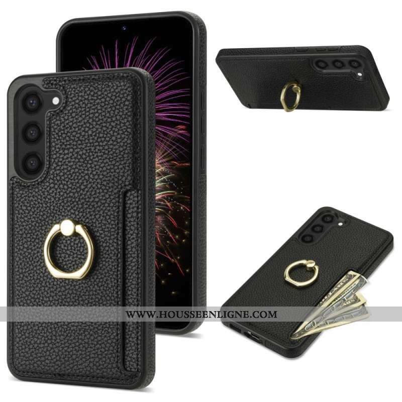 Coque Samsung Galaxy S24 5G Style Cuir avec Porte-Cartes et Support